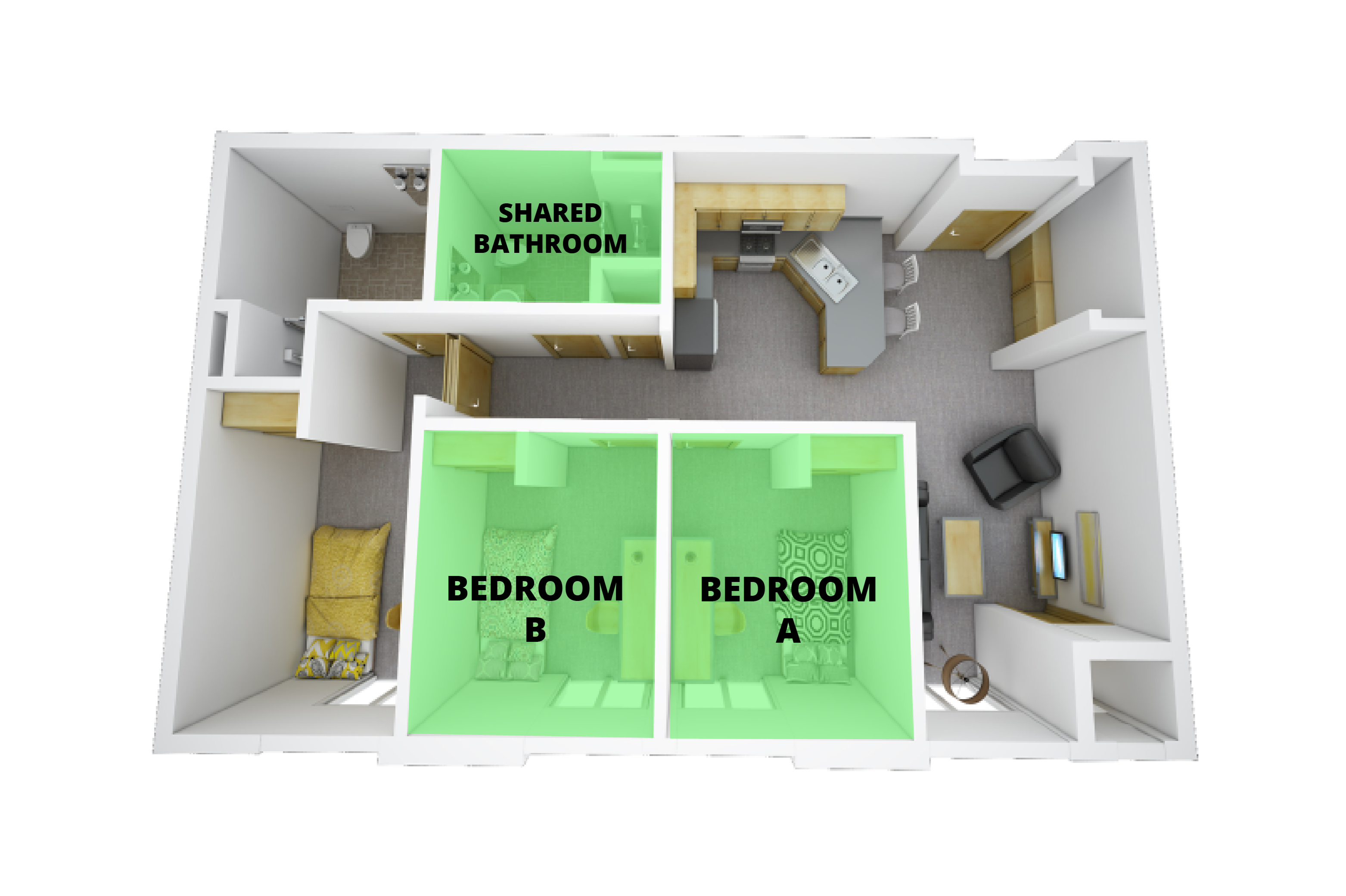 3 Bedroom Floorplan AB